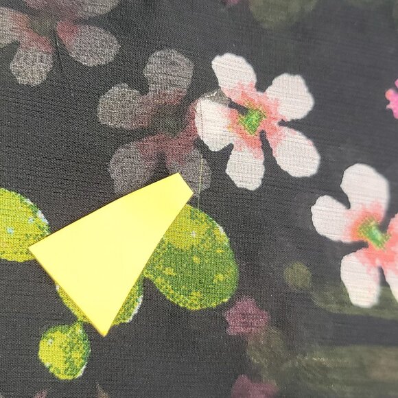 Cactus Print Sheer Kimono Bathing Suit Cover-Up For Women Polyester One Size - Picture 8 of 10